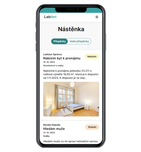 Nástěnka v mobilu